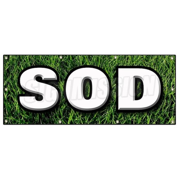 SOD BANNER SIGN landscape landscaper for sale grass seed farm grasses